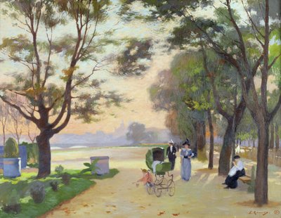Cours-la-Reine, Paris by Jules Ernest Renoux